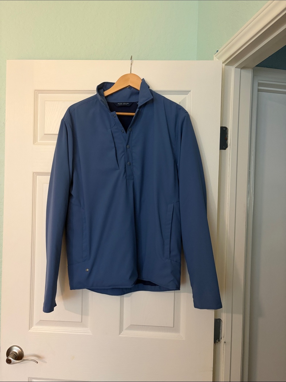 Peter Millar Slate Blue Lightweight Pullover Jacket